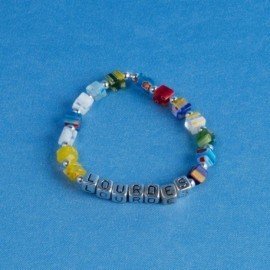 Bracelet perles verre Lourdes