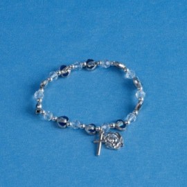Bracelet perles verre Lourdes