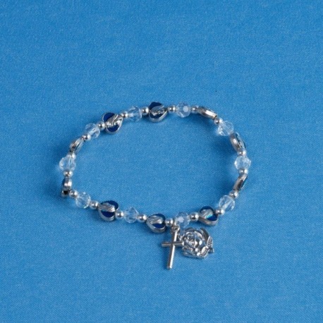 Bracelet perles verre Lourdes