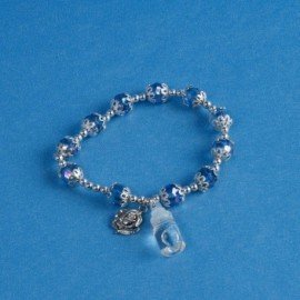 Bracelet perles verre Lourdes